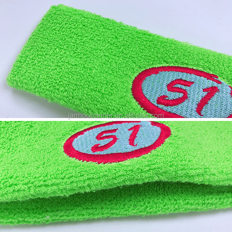 Custom Sports Embroidered Cotton No Minimum Order Sweatband Head