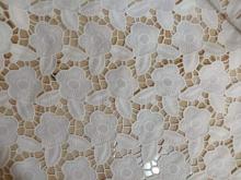 100% POLY Embroidery Mesh Fabric in White Colour