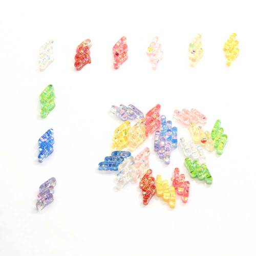 Shine Glitter Pastel Colorful Spinkle Resin Bellissimi charms in miniatura Adesivi graziosi Artigianato con retro piatto per la decorazione fai-da-te