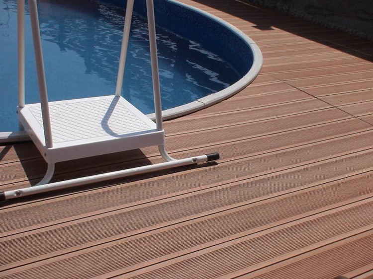 Wood Plastic Composite(wpc) Decking Boards Recycable Wood WPC Engineered Flooring Outdoor Decking PE Film, Wood Panel and Pallet