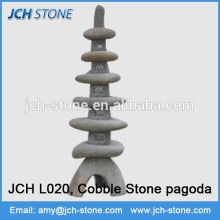 Cobble stone pagoda granite stone mini lanterns