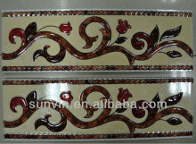 8x25cm new arrival glazed flat ceramic border