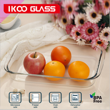 Transparent Glass Food Plate Oven and Microwave Safe