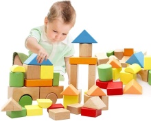 Kids Creative Baby Early Educational DIY Wooden Building Blocks