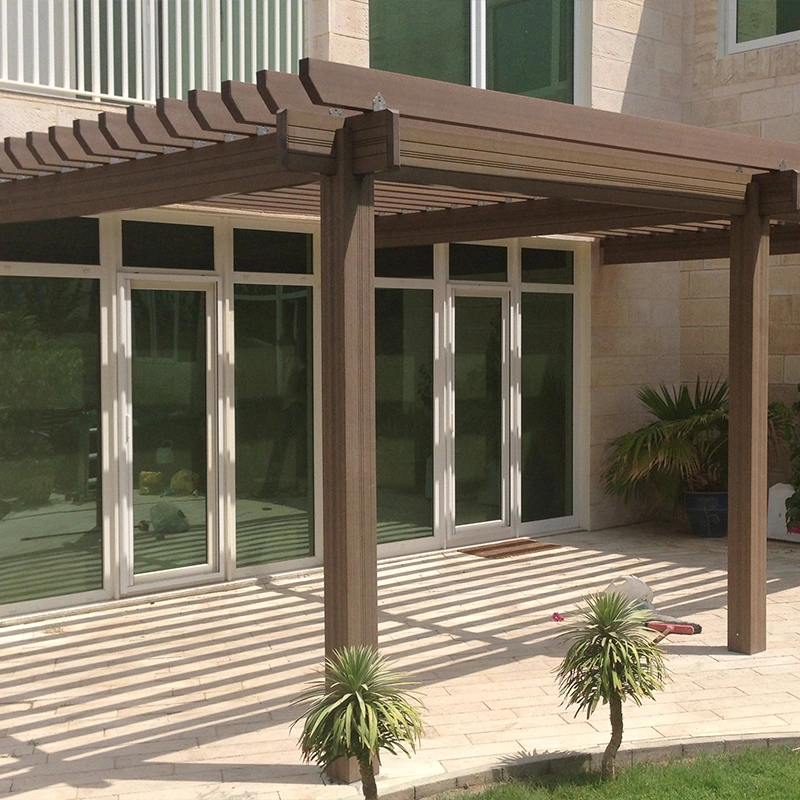 Outdoor Pergola Gazebo Louver Roof WPC Composite Post Garden Arbours