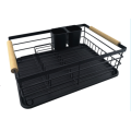 Modern Wood Handle Dish Rack and Drain Board