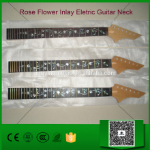 Rose flower inlay eletric guitar neck