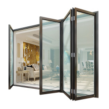 Standard Hardware Bifold Doors: Safety Glass Aluminum Exterior Front House Style