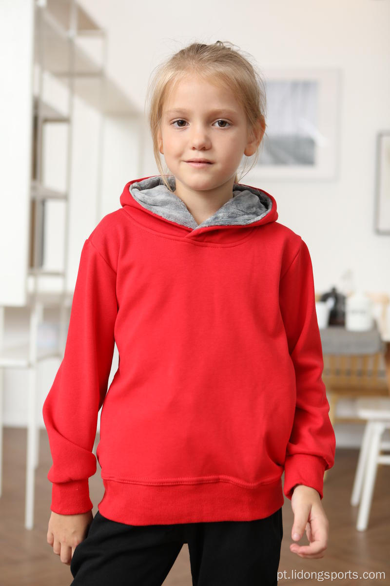 Alta Qualidade 100% Algodão Kid Planície Camisa de Suor Sweat
