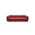 Curvy Driezijdige Grijze Stof Gestoffeerde Swell Sofa