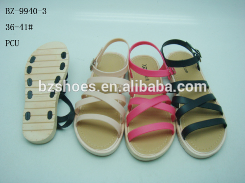 fashion Leisure flat summer lady sandals 2015 for women PVC sandal