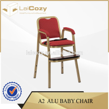 Banqueting aluminium dining baby chairs/ banquet baby sitting chairs/ hotel dining baby chair