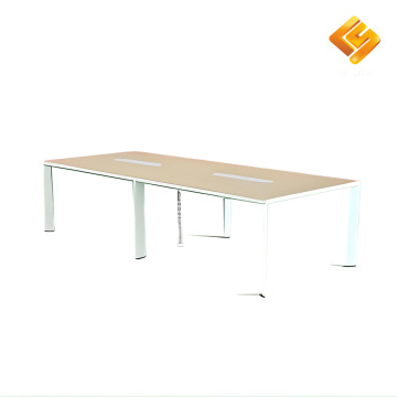 Shallow wood conference table