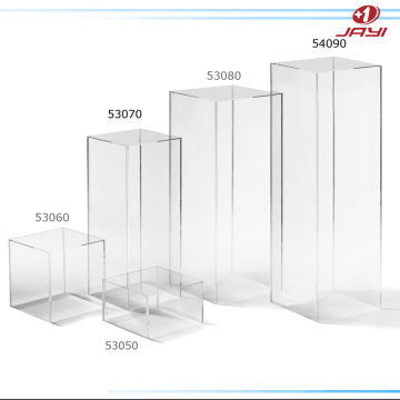 Customized size acrylic pedestal stand, floor standing pedestals, clear square acrylic pedestal