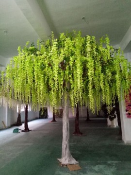 Light green artificial flower trees wisteria trees