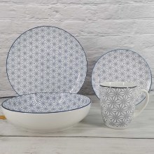 2023 New Meibo Ceramic 18pc Porcelain Dinner Set with Pad Printing