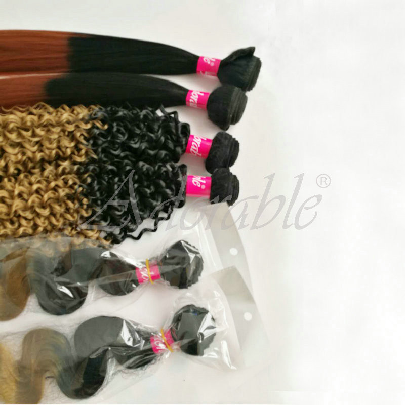 synthetic silk straight yaki wave hair products,wholesale two tone color artificial yaki wave types of hair bulk for black woman