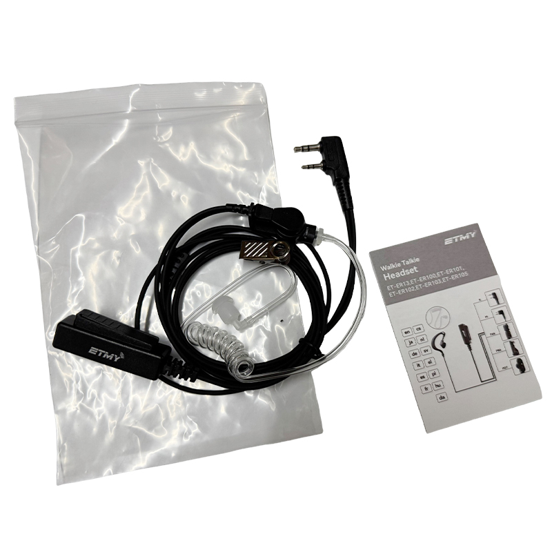 Air Tube Earphones Throat Microphone PTT Walkie Talkie E83W-K,universal K-head Noise Reduction Adjustment air Duct in Ear