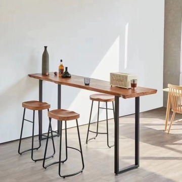 Modern Solid Wood Bar Table for Balcony and Restaurants