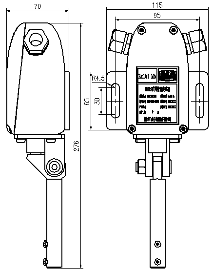 Material flow sensor diagram