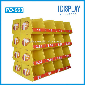 free standing corrugated cardboard pallet display