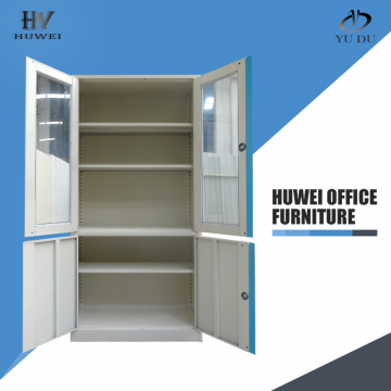 Vision Door Steel Cabinets 4 door bookcase