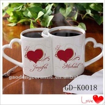 heart shape ceramic valentine mugs