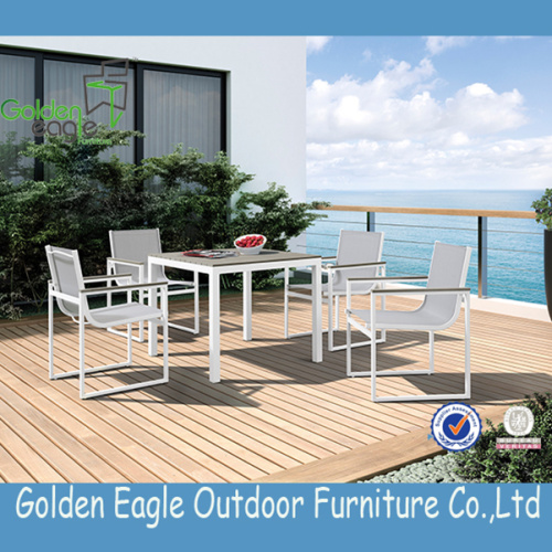 Outdoor Plastic Wood Dining Set With UV-proof