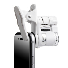 60x Magnifier: Universal Macro Lens Zoom Micro Camera Clip with LED Light for Phone Microscope