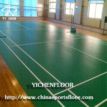 pvc sports vinyl floor badminton court floor/ pvc printed vinyl floor mat