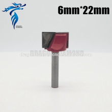 6x22mm focus length CNC Cleaning bottom router bit 3D woodworking Tungsten milling cutter Disposable cutting surface smooth