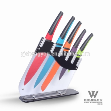 colorful handle knife set