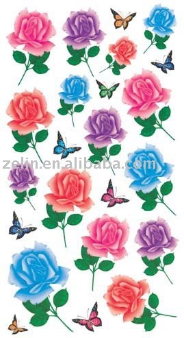 beautiful color temporary tattoo sticker