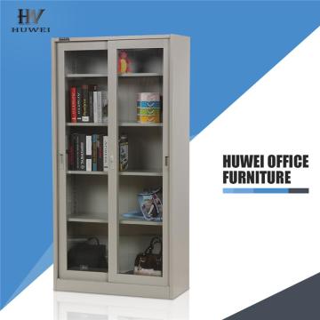 KD sliding glass door steel office bookcase