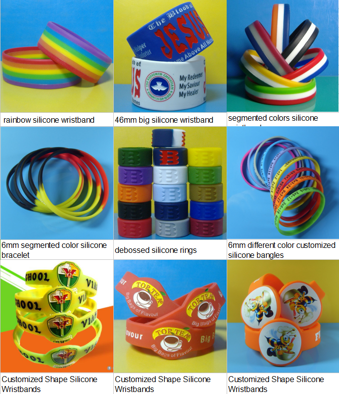 Custom Various High Quality Promotional Silicone Wristbands With Good Price