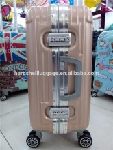 502# abs polycarbonate trolley cases with aluminum frame and tsa lock for business travel