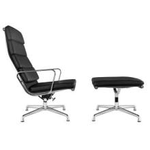 Eames soft pad lounge chair with ottoman