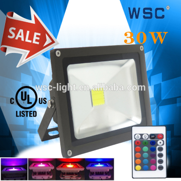 Waterproof IP65 christmas color changing outdoor led flood light 30w