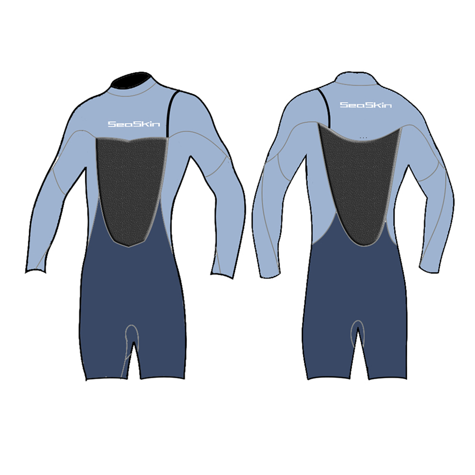 Seaskin Men 1.5mm Zipperless Long Arm Surfing Wetsuit