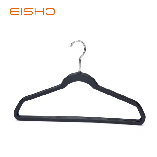 Rubber Paint Basic Black Coat Plastic Hanger