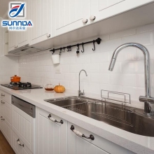 75x150mm high glossy bevel edge white subway decorative tile in China