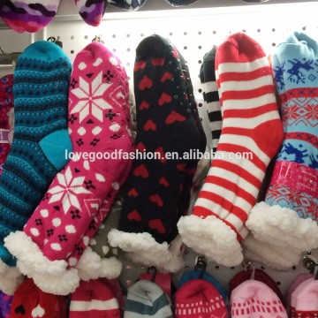 Handmade Cheap Fleece Rainboot Liners Socks Winter Yoga Socks