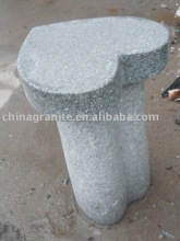 garden stone heart shape bench
