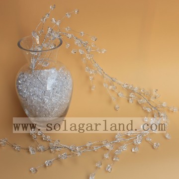 Transparent Acrylic Stone Shape Bead Garland Tree Branches