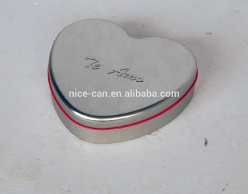 customized hot sale Heart Shape Candy Tin, Heart shape Cookie Tin for Valentine, Heart Shape Chocolate Gift Tin