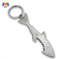 Metal shark christian fish bottle opener keychain