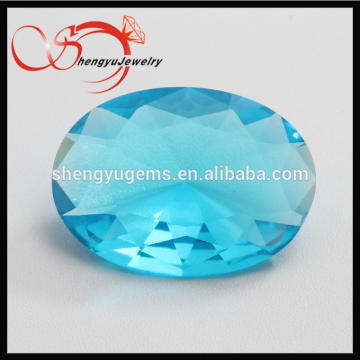 Synthetic oval colored glass stones clear glass stones for wholesale