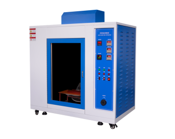 Horizontal and vertical flame resistance tester