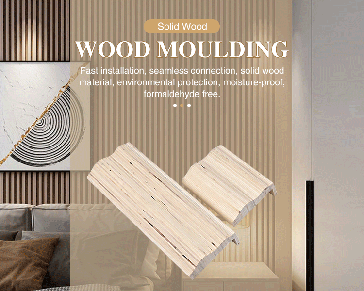 3Mm Thickness Decoration Ceiling Cornice Radiata Pine Wood Crown Molding