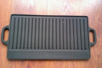 cast iron pan , cast iron enamel grill pan